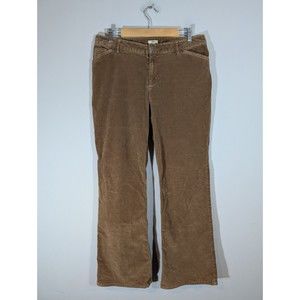 J.Jill Women Brown High-Rise Boot cut Corduroy Pants‎ Sz 14 English Countryside